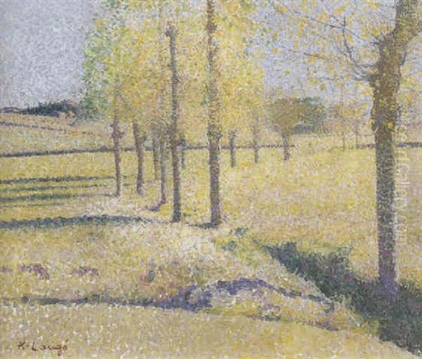 L'allee Des Saules A Calhau Oil Painting by Achille Lauge