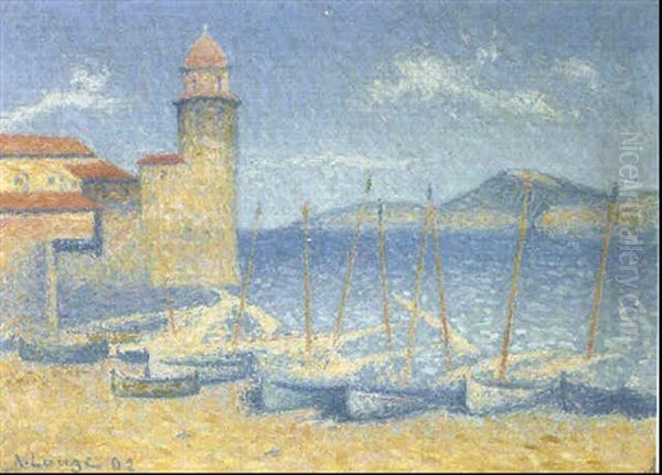 Le Port De Collioure Oil Painting by Achille Lauge