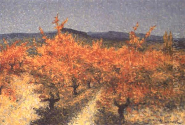 Paysage En Automne Oil Painting by Achille Lauge