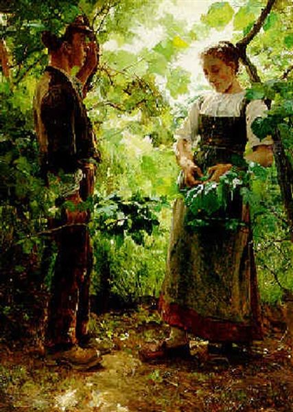 Au Printemps De La Vie Oil Painting by Georges Laugee