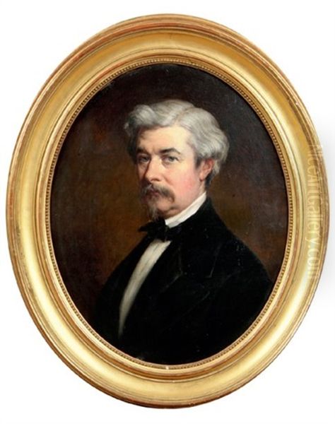 Portrait D'homme Oil Painting by Jules (Jean-Francois-Hyacinthe) Laure