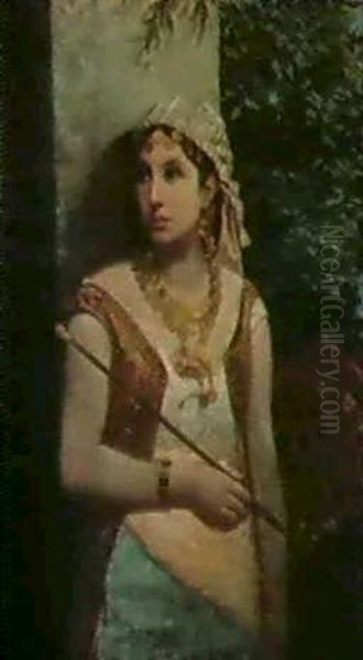 La Jeune Orientale Oil Painting by Jules (Jean-Francois-Hyacinthe) Laure