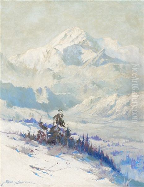 Mt. Mckinley, Winter Oil Painting by Sydney Mortimer Laurence