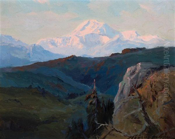 Mountain Landscape Oil Painting by Sydney Mortimer Laurence