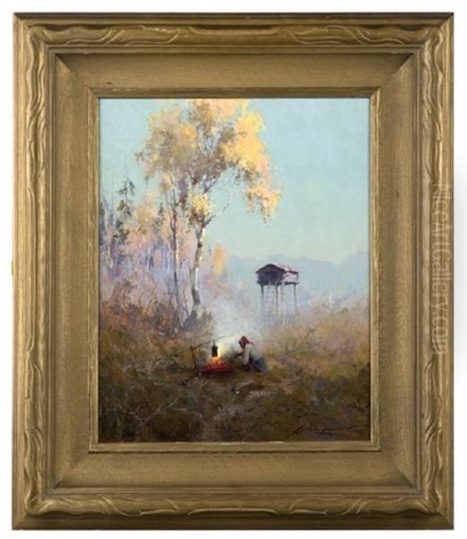 The Golden Northland Oil Painting by Sydney Mortimer Laurence