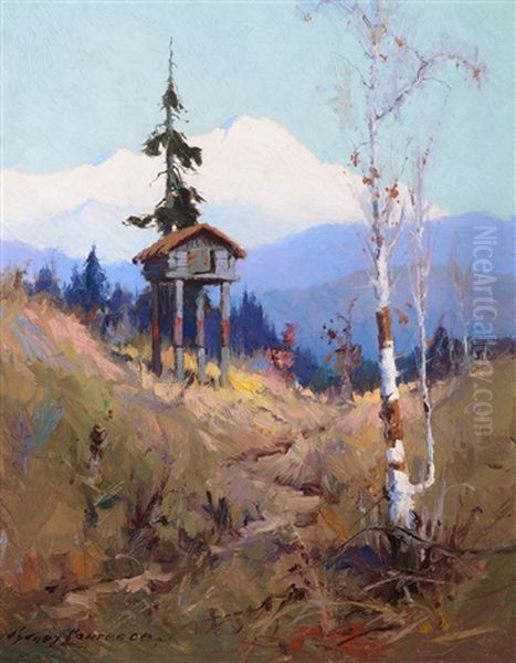 Cache With Mt. Mckinley Oil Painting by Sydney Mortimer Laurence