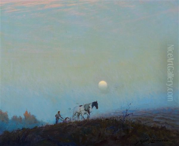 The Last Furrow Oil Painting by Sydney Mortimer Laurence