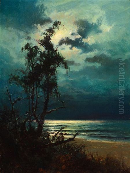 Moonlight Reflections Oil Painting by Sydney Mortimer Laurence