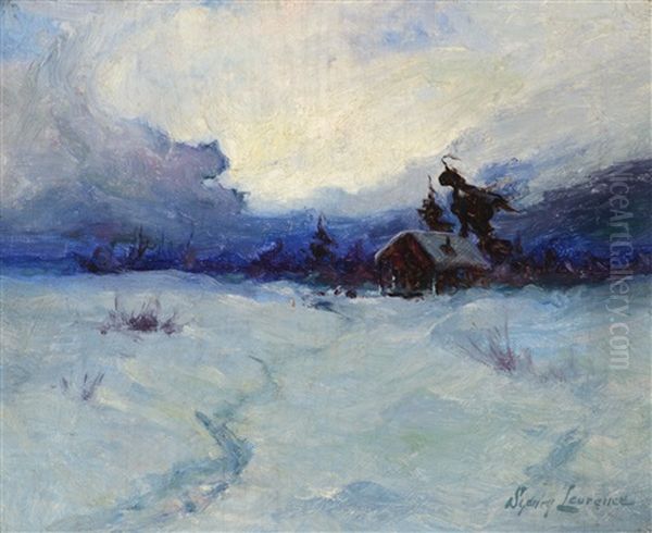 Winter Oil Painting by Sydney Mortimer Laurence