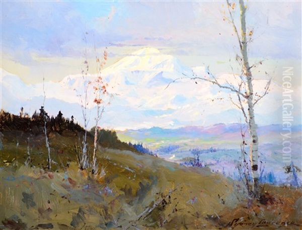 Mt. Mckinley From The Susitna Valley Oil Painting by Sydney Mortimer Laurence