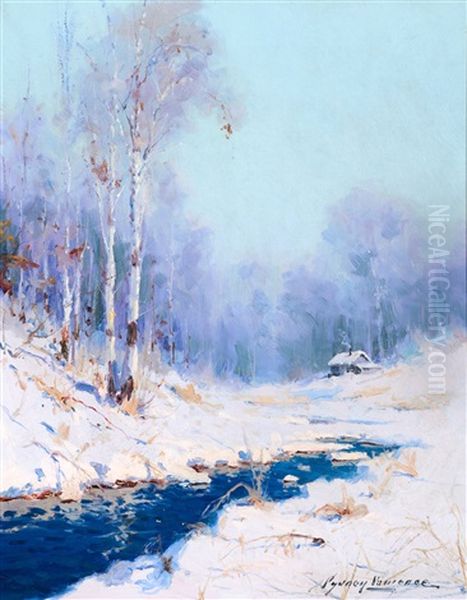 Alaskan Winter Oil Painting by Sydney Mortimer Laurence