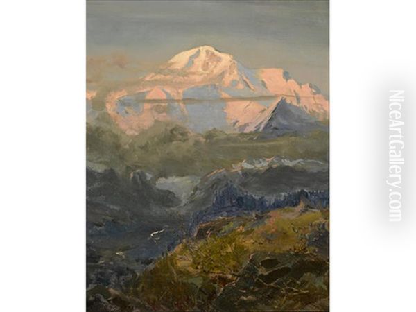 Evening Glow On Mount Mckinley by Sydney Mortimer Laurence