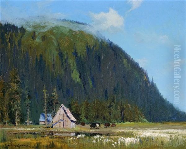 Near Juneau, Alaska Oil Painting by Sydney Mortimer Laurence