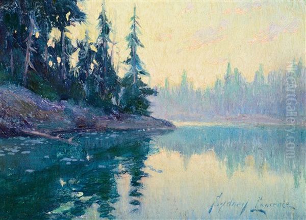 Alaskan Lake Oil Painting by Sydney Mortimer Laurence