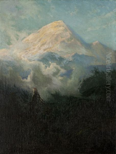 Mount Baker From Yellow Aster Butte Oil Painting by Sydney Mortimer Laurence