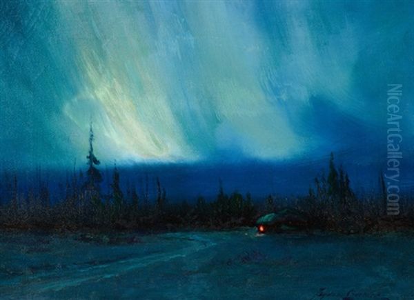 The Northern Lights Oil Painting by Sydney Mortimer Laurence