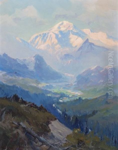 Mt. Mckinley Oil Painting by Sydney Mortimer Laurence