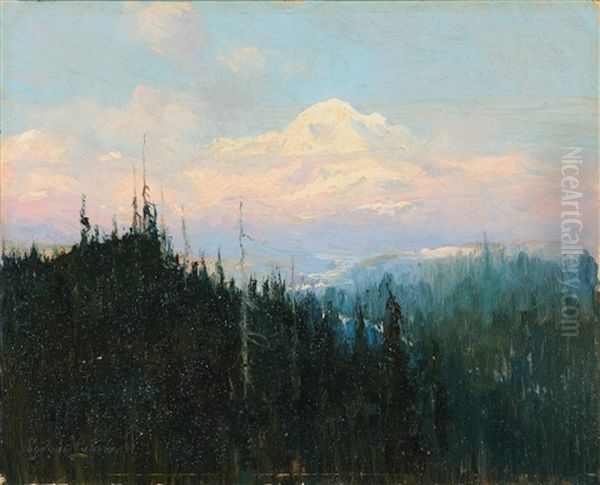 Mt. Mckinley Sunrise Oil Painting by Sydney Mortimer Laurence