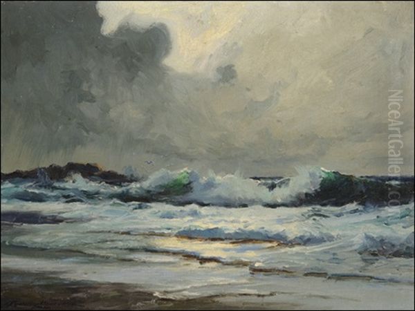 Breakers Oil Painting by Sydney Mortimer Laurence