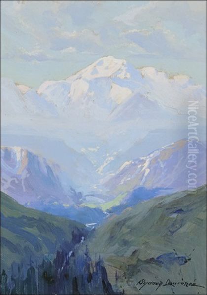 Mt Mckinley, Alaska Oil Painting by Sydney Mortimer Laurence