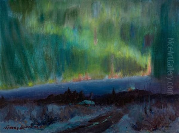 Northern Lights Oil Painting by Sydney Mortimer Laurence