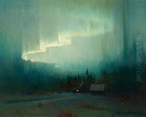 Northen Lights Oil Painting by Sydney Mortimer Laurence