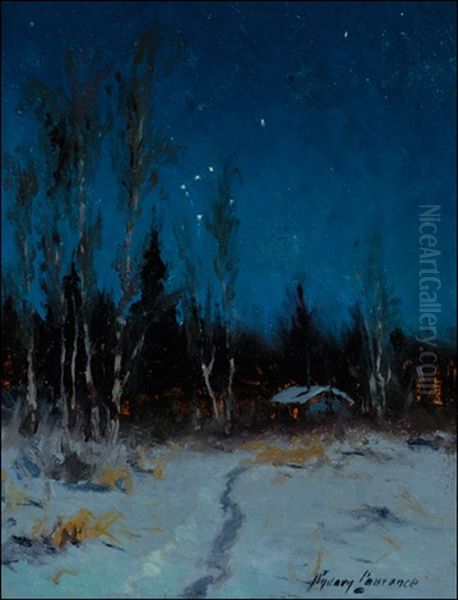 The Starlit Night, Anchorage, Alaska Oil Painting by Sydney Mortimer Laurence