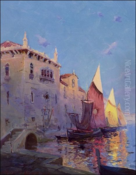 Venetian Afternoon Oil Painting by Sydney Mortimer Laurence