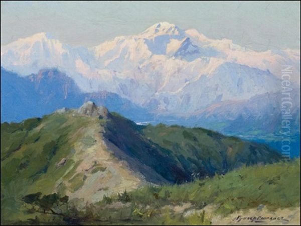 Mt. Mckinley From Bird Creek Oil Painting by Sydney Mortimer Laurence