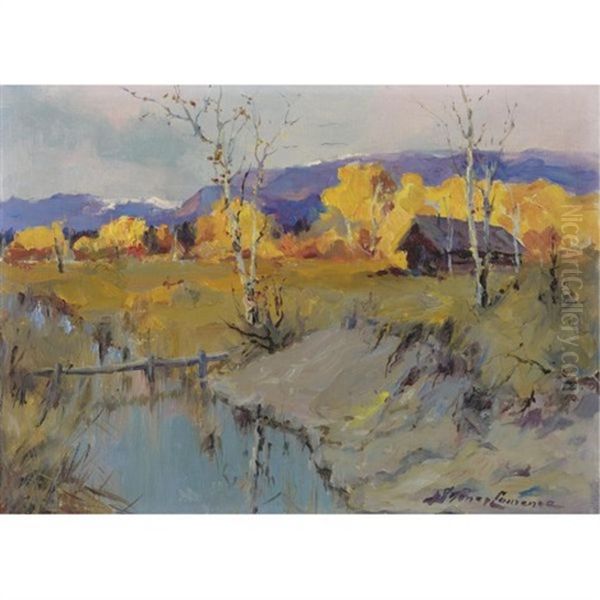 Autumn Morning Oil Painting by Sydney Mortimer Laurence