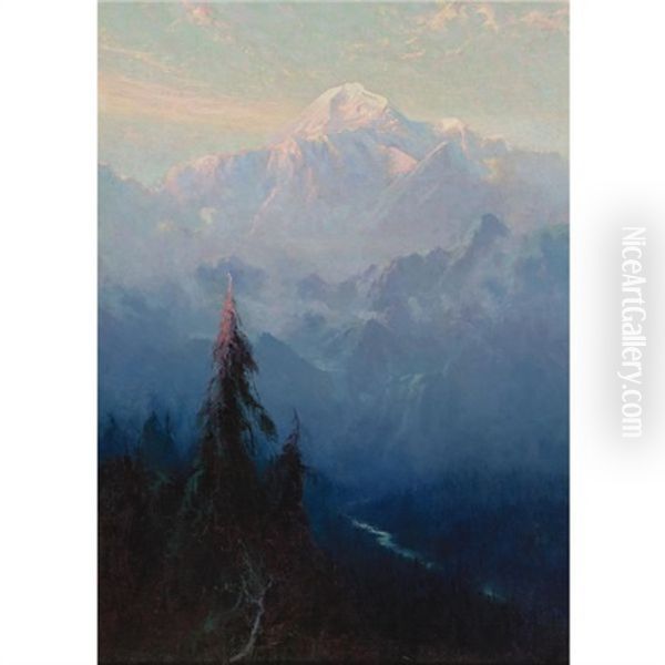 Mount Mckinley Oil Painting by Sydney Mortimer Laurence