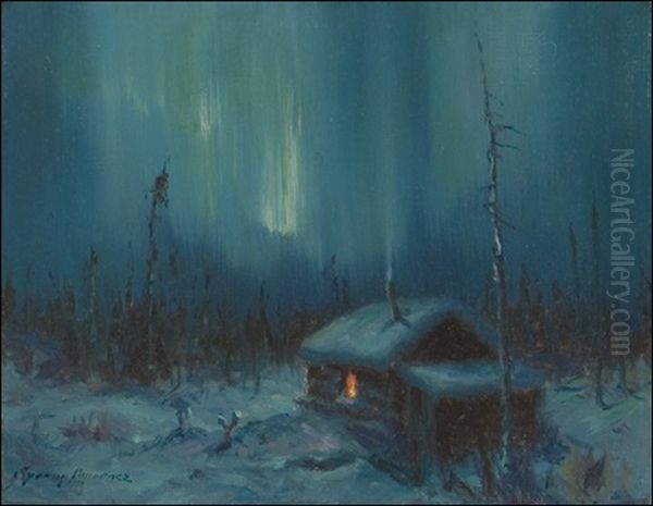 Northern Lights Oil Painting by Sydney Mortimer Laurence