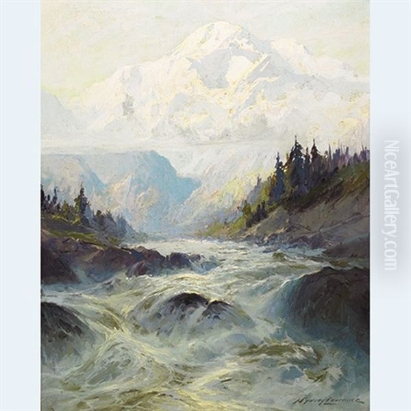 Mt. Mckinley, Alaska Oil Painting by Sydney Mortimer Laurence