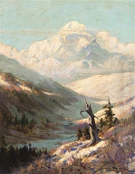 A View Of Mount Mckinley Oil Painting by Sydney Mortimer Laurence