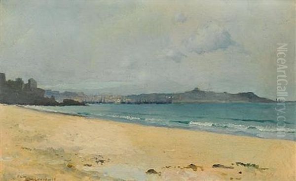 A Coastal Scene Oil Painting by Sydney Mortimer Laurence