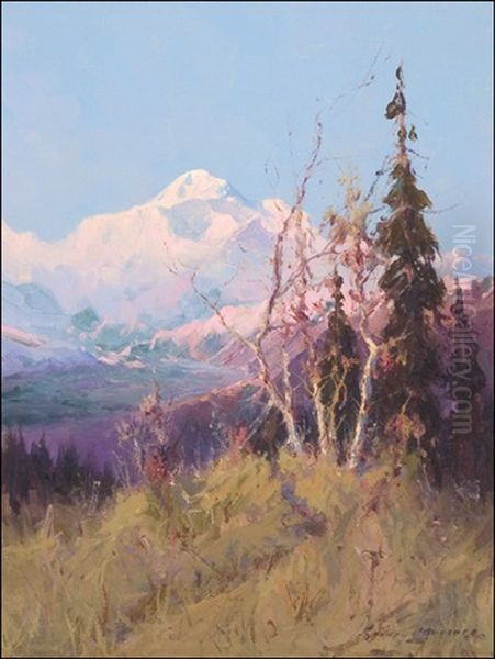 Autumn, Mt. Mckinley Oil Painting by Sydney Mortimer Laurence