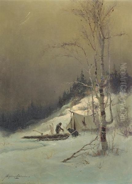 Returning To Camp Oil Painting by Sydney Mortimer Laurence