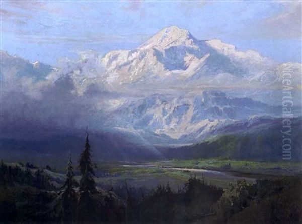 An August Afternoon, Mt. Mckinley Oil Painting by Sydney Mortimer Laurence