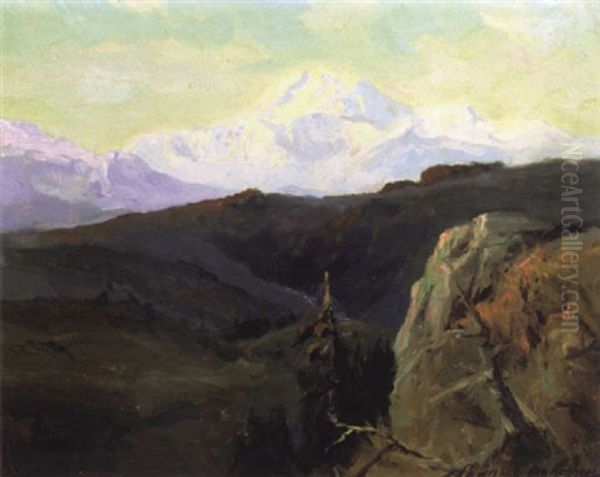 Mountain Landscape Oil Painting by Sydney Mortimer Laurence