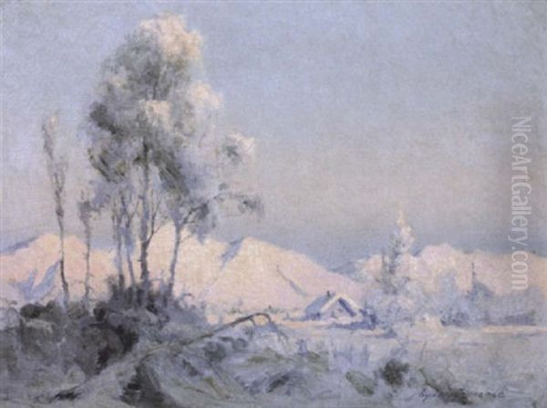 Early Snow Oil Painting by Sydney Mortimer Laurence