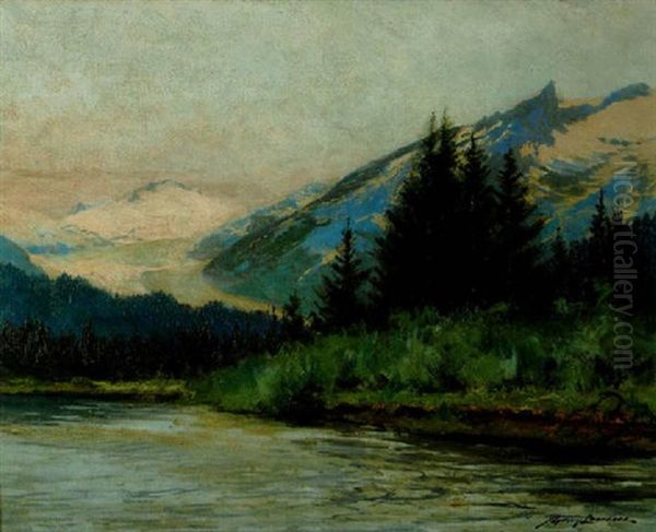 The Mendenhall Valley Oil Painting by Sydney Mortimer Laurence