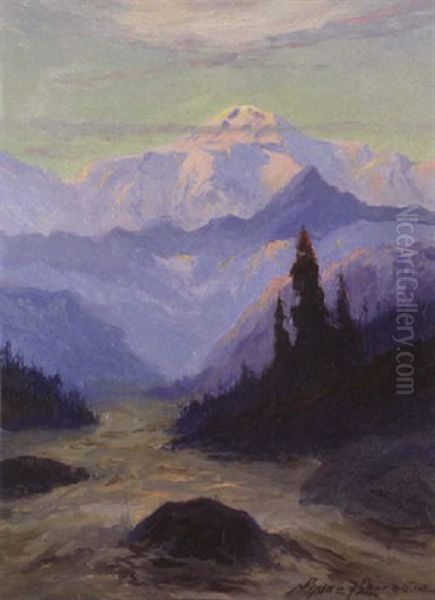 Mount Mckinley, Alaska Oil Painting by Sydney Mortimer Laurence