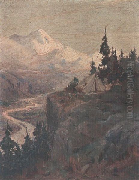 An Encampment In The High Country Oil Painting by Sydney Mortimer Laurence