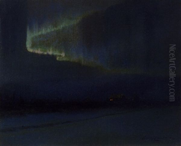 Northern Lights Oil Painting by Sydney Mortimer Laurence