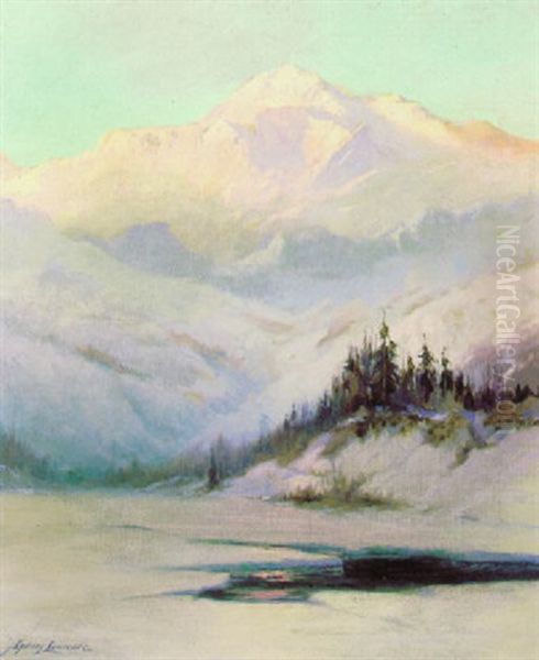 Mt. Mckinley Winter Oil Painting by Sydney Mortimer Laurence