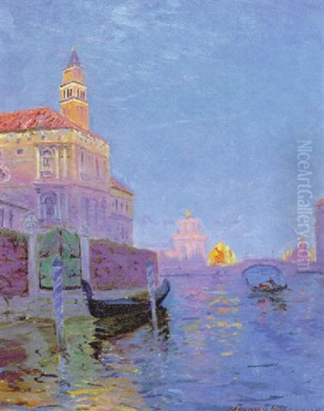 The Gondola Landing Oil Painting by Sydney Mortimer Laurence