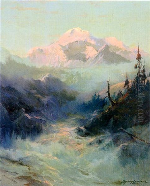 Mount Mckinley Oil Painting by Sydney Mortimer Laurence