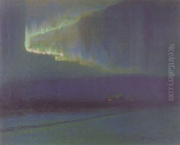 Northern Lights Oil Painting by Sydney Mortimer Laurence