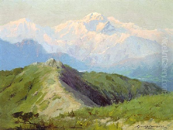 Mt. Mckinley From Bird Creek Oil Painting by Sydney Mortimer Laurence