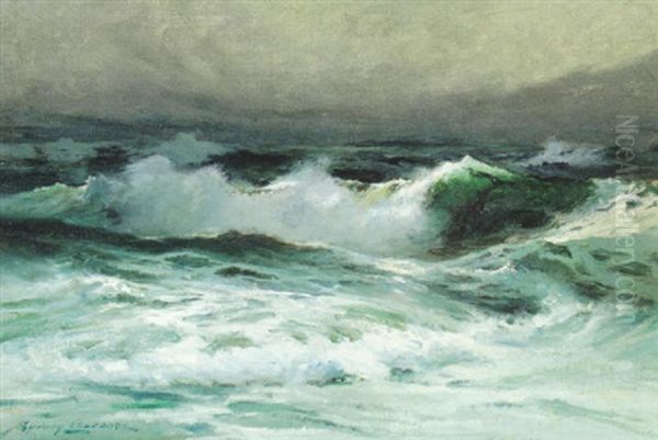 Crashing Waves, Anchorage, Alaska Oil Painting by Sydney Mortimer Laurence